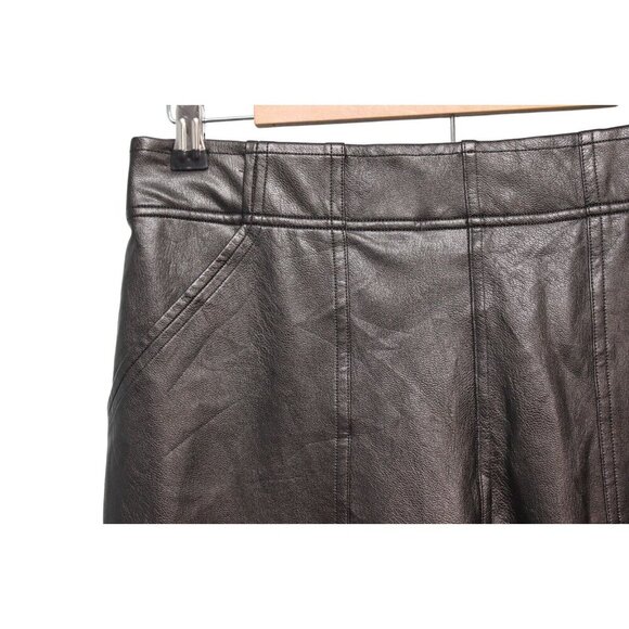 SPANX Faux Leather Like Joggers Size Large Black Pull On Elastic Waist Pockets - Picture 7 of 14